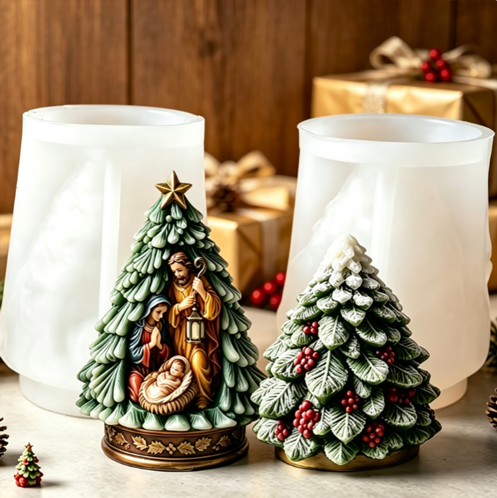 Candle Making Kits - Sagrada Familia Christmas Tree Silicone Mold