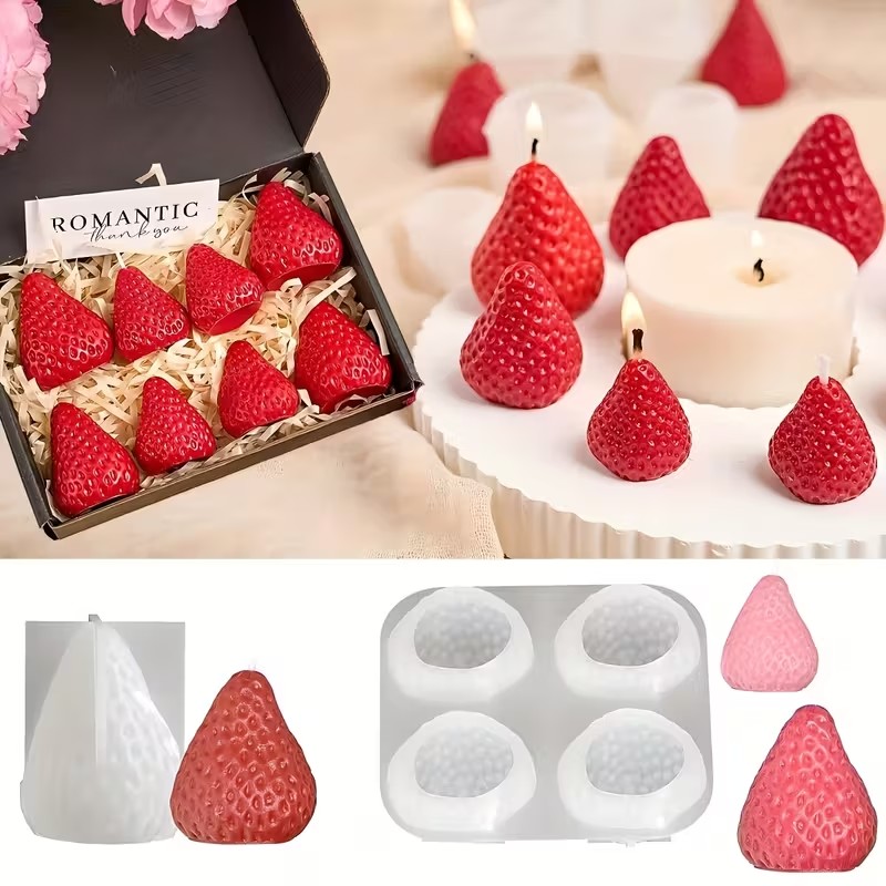 Strawberry Silicone Candle Mol - Candle Making Factory ulasan dan harga
