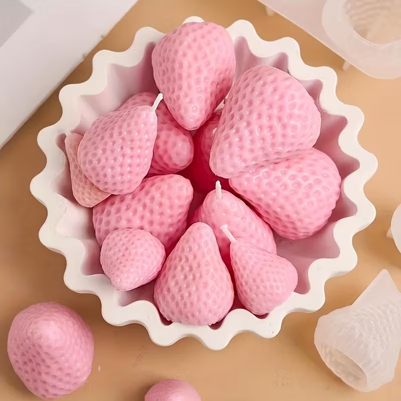 Strawberry Silicone Candle Mol - Candle Making Factory ulasan dan harga