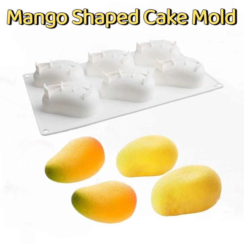6 Cavity Mango Shaped Cake Mol - Candle Making Factory ulasan dan harga