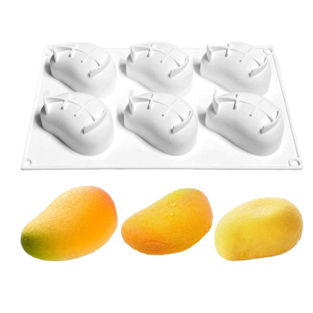 6 Cavity Mango Shaped Cake Mol - Candle Making Factory ulasan dan harga