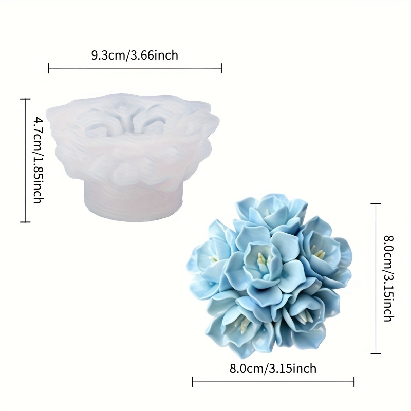 1 Hydrangea Candle Silicone Mo - Candle Making Factory ulasan dan harga