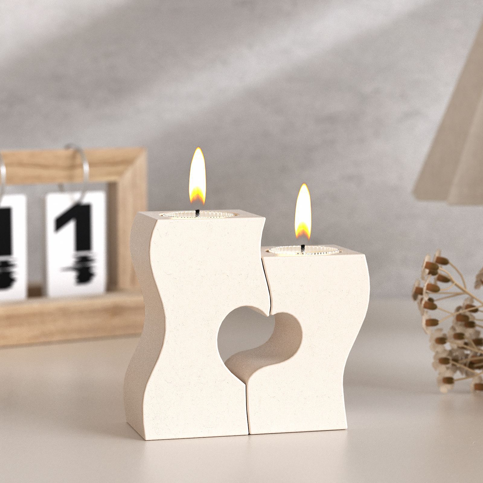 S Heart Candlestick Silicone M - Candle Making Factory ulasan dan harga