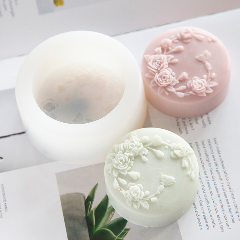 Round Shape Rose Flower Handma - Candle Making Essentials ulasan dan harga