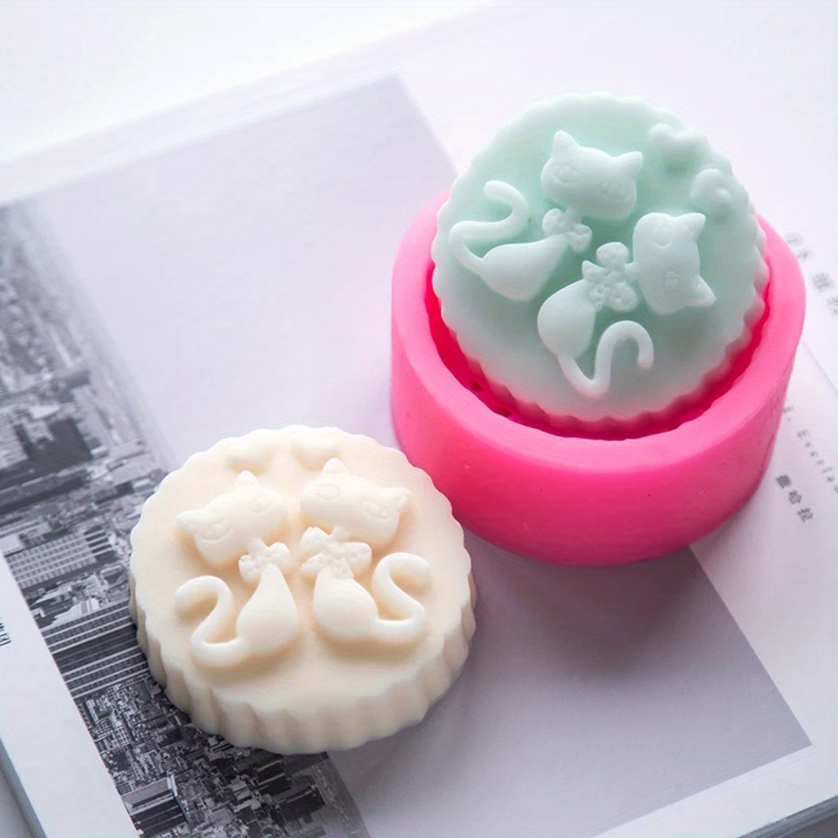 1-Piece Silicone Cat Soap Mold - Candle Making Factory ulasan dan harga