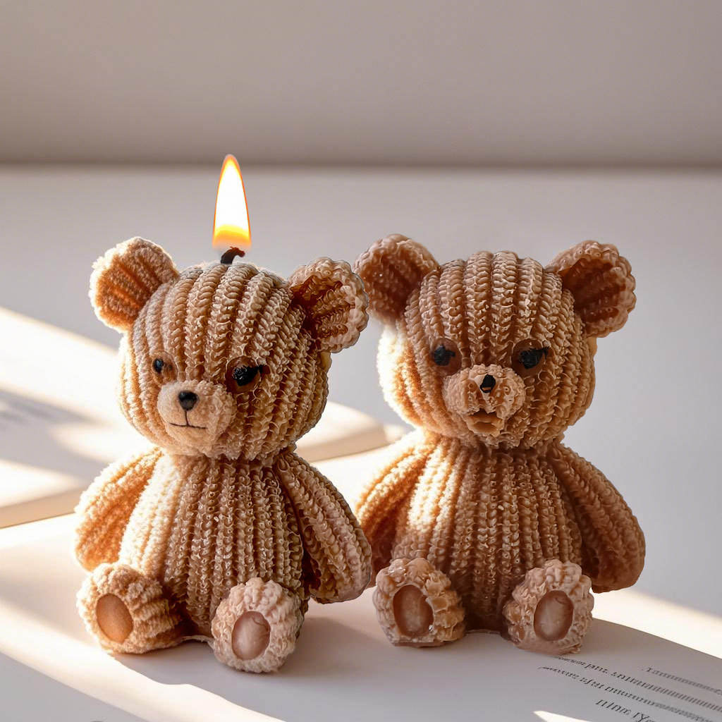 Cute Mini Bear Candle Silicone - Candle Making Essentials ulasan dan harga