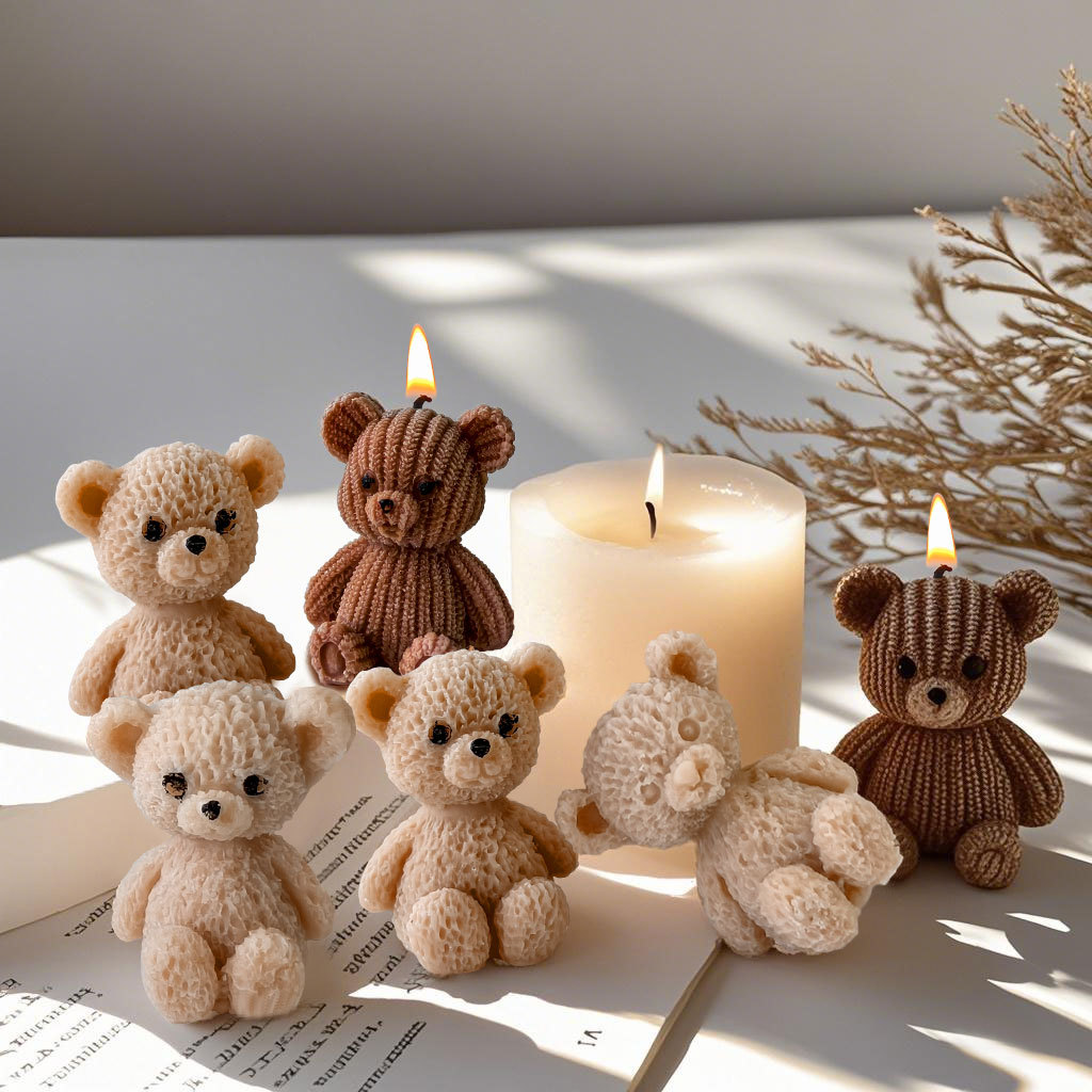 Cute Mini Bear Candle Silicone - Candle Making Essentials ulasan dan harga
